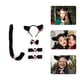 thumbnail image 5 of GOOHOCHY 1 set Faux Fur Animal Ears Band de cabello Cat Cail Pulseras Pintas de lazo Boind Halloween Suministros de cosplay, 5 of 8
