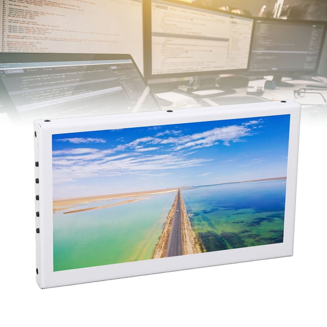 Small Portable Screen, 7 Inch Touchscreen Display Built in Dual Speaker HD Multimedia Interface 1024x600 with VESA Hole for TV for Laptop