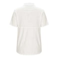 thumbnail image 4 of Summer Savings Clearance 2024 yoeyez Womens Plus Size Tops Fashion Summer 2024 Blouses Button Down Shirts Loose Fit Solid Color Tshirt Short Sleeve Tees, 4 of 5