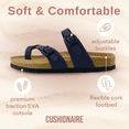 thumbnail image 3 of Cushionaire Luna Cork Footbed Sandals for Women – Comfortable Slip-On Women's Shoes with Genuine Suede Footbed & Arch Support | Slides for Women, 3 of 20