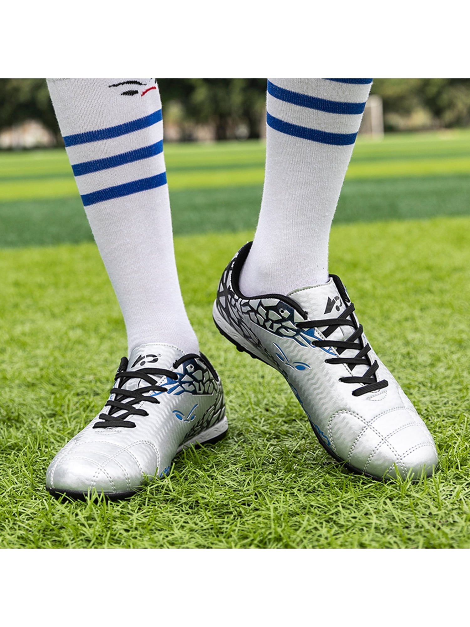 Boys Girls Soccer Shoes Outdoor Indoor Football Shoes Youth Athletic Shoes 
