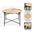 thumbnail image 2 of Kate and Laurel Occonor Two-Tone Octagon Coffee Table, 28 x 26 x 18, Natural Brown and Black, Transitional Mixed Materials Living Room Table with Resilient Wood Construction, 2 of 8