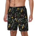 thumbnail image 1 of Kdxio Wasp and Florals Print Mens Swim Shorts with Mesh Lining, Breathable and Quick-Drying, Adjustable Waist, Privacy Pocket-Medium, 1 of 6