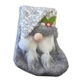 thumbnail image 1 of Fiudx Bolsa para Calcetines Navideños, Diseño de Gorro de Lentejuelas, Fibra Acrílica, Ideal para Regalar En Navidad, Decoración para Árboles y Eventos, Accesorio para Fiestas, 16 X 13 Cm., 1 of 2