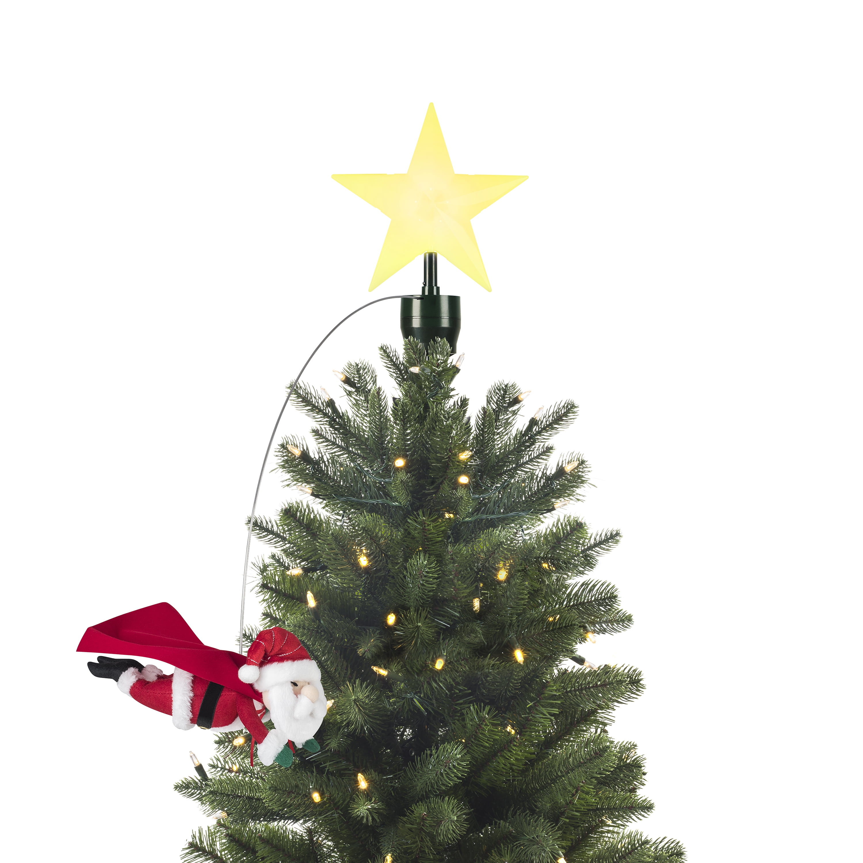 Mr. Christmas Animated Tree Topper Flying Santa - Walmart.com - Walmart.com