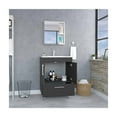 thumbnail image 2 of Depot E-Shop Essential Single Bathroom Vanity with Drawer and Double Door Cabinet, Black, 2 of 6