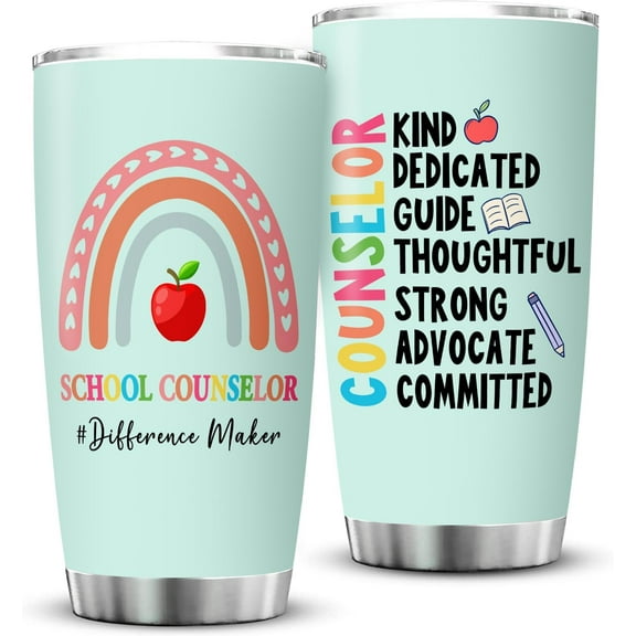 School Counselor Appreciation Week Gifts for Women School Guidance Counselor Gifts Office Decor Tumbler Mug Cup 20oz