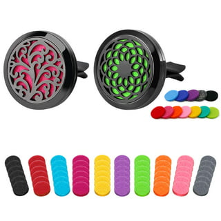 2Psc Car Aromatherapy Essential Oil Diffuser Locket Tree of Life Pattern  Stainless Steel Car Air Fresheners Vent Clips Decorative