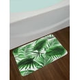 thumbnail image 2 of Palm Leaf Bath Mat, Realistic Vivid Leaves of Palm Tree Growth Ecology Lush Botany Themed Print, Non-Slip Plush Mat Bathroom Kitchen Laundry Room Decor, 29.5 X 17.5 Inches, Fern Green White, Ambesonne, 2 of 2
