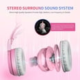 thumbnail image 4 of Injueey Auriculares con cable Gamer Pink Cat Ear Auriculares Cute Phone PC con micrófono 3.5mm Gaming Phone Overear Gamer G951s Pink Cables de audio/vídeo, 4 of 6