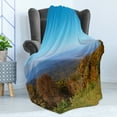 thumbnail image 4 of Appalachian Soft Flannel Fleece Throw Blanket, Aerial Panoramic Photo of Autumn Seasonal Virginia Mountains and Open Sky, Cozy Plush for Indoor and Outdoor Use, 50" x 60", Multicolor, by Ambesonne, 4 of 5