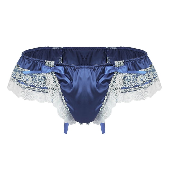 Birdeem Culottes Aguichant en Dentelle pour Hommes, String Bas à Fesses Ouvertes