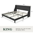 thumbnail image 7 of Amolife Queen Size Modern Platform Upholstered Bed Frame with Deluxe Wingback, Light Grey, 7 of 7