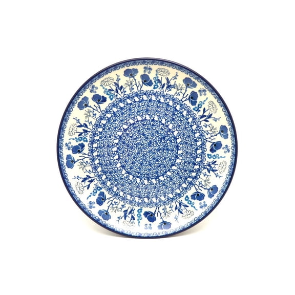 Polish Pottery Plate - 10" Dinner - Evening Poppies