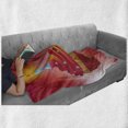 thumbnail image 6 of 13th Birthday Soft Flannel Fleece Throw Blanket, Delicious Cupcake with Blue Candle Age 13 Happy Ceremony Theme, Cozy Plush for Indoor and Outdoor Use, 50" x 70", Orange Blue Red, by Ambesonne, 6 of 6