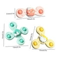 thumbnail image 3 of Rotating Spinner Toys for Klds, 3 Pack Fidget Spinners with Strong Suction Cups, Silent Nylon Bearings, Visual Tracking & Sensory Toys for Autism, Stress Relief and Focus Training, 3 of 7