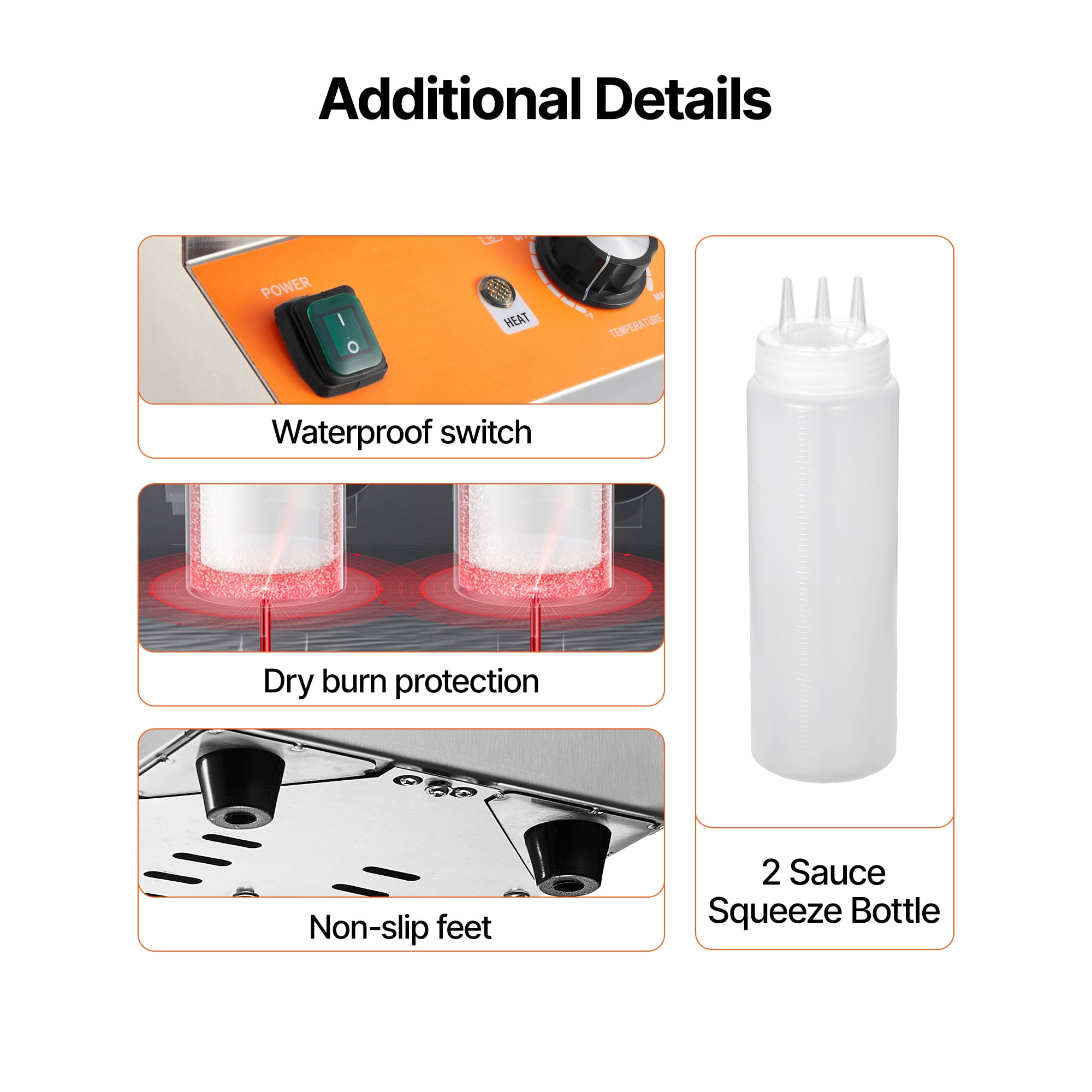 KFFKFF Electric Bottle Warmer With Adjustable Temperature 0.8L*2 Plastic Bottle Nacho Cheese Sauce Warmer