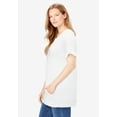 thumbnail image 3 of Woman Within Plus Size Americana Kangaroo Pocket Tee, 3 of 6