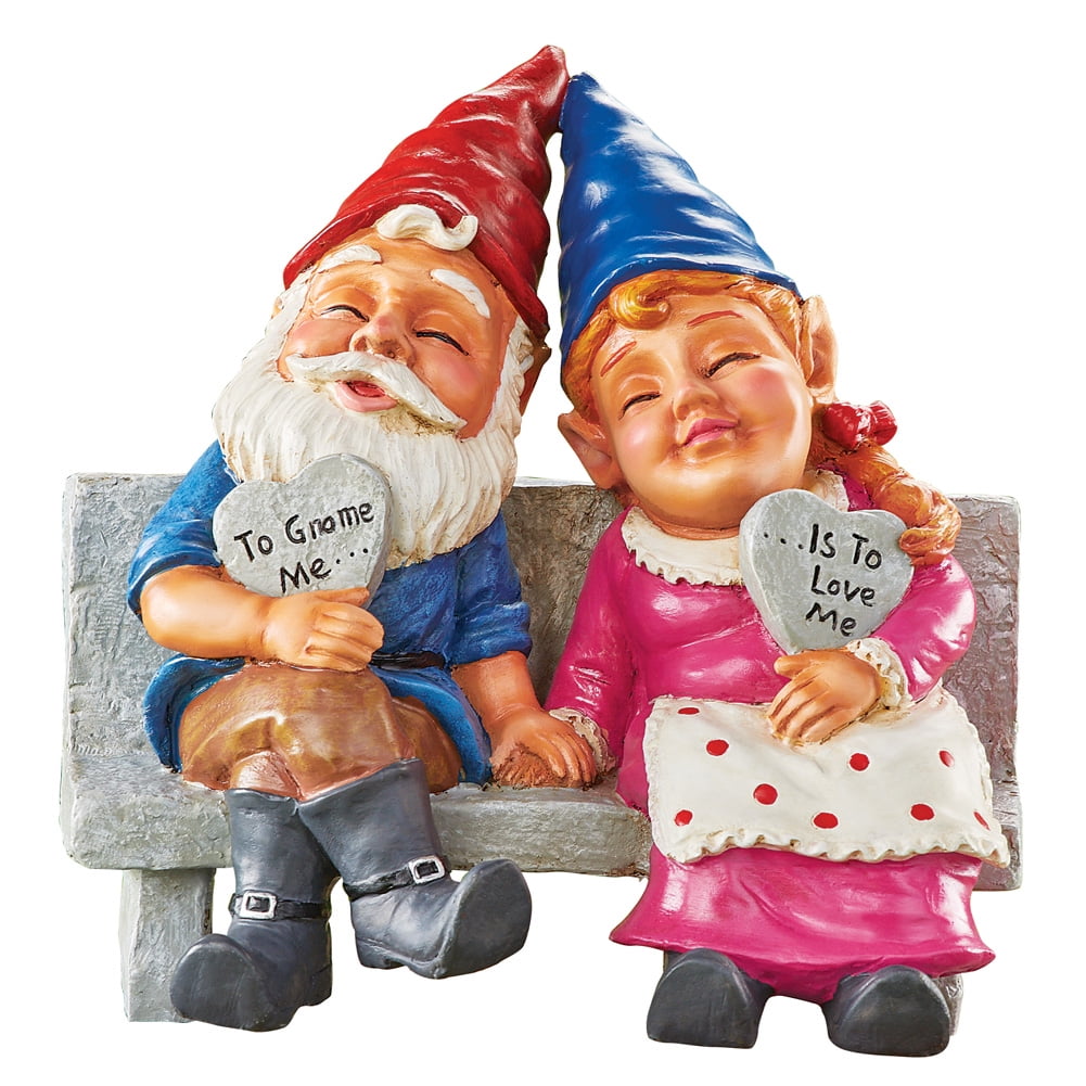 Collections Etc Gnomes In Love Garden Figurine