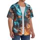thumbnail image 2 of Balery Blue Dragon And White Tiger Camisa Casual de Manga Corta con Botones para Hombre, Texturizada, Estilo Cubano, para Playa, Verano-XX-Large, 2 of 5