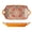Orange, variant on Bohemian Ceramic Rectangular Serving Platter - 12.6inch Large Capacity Dinner Plate with Double Handles