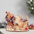 thumbnail image 4 of Decoración de Navidad Ganfancp Pintado de Madera Puzzle Cabaña de Santa Claus, 4 of 6