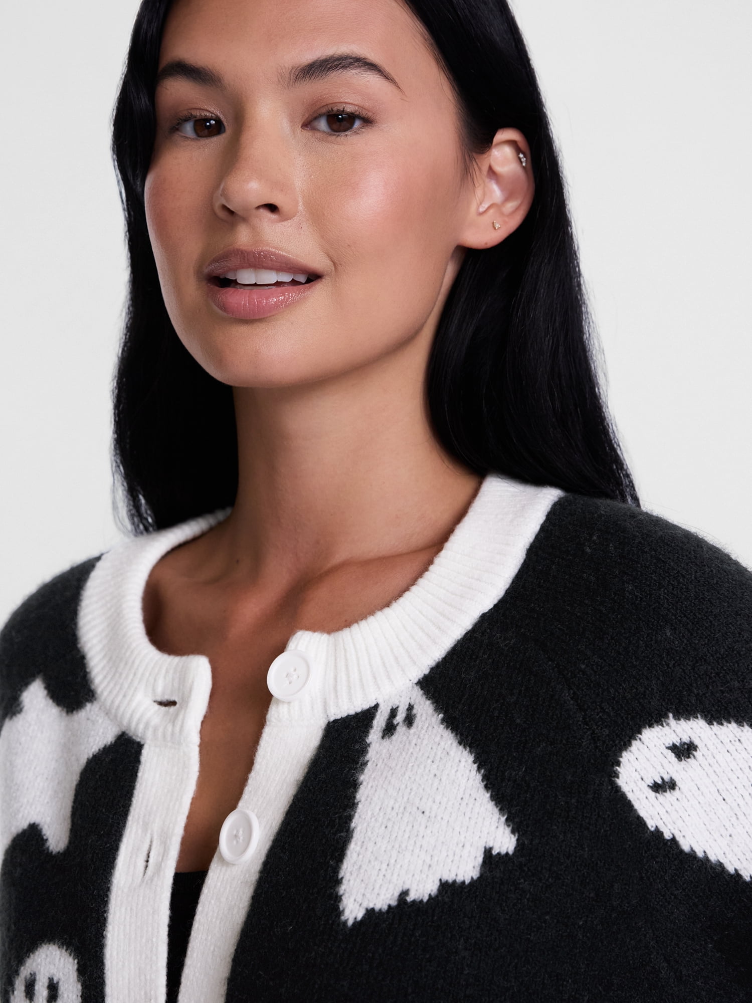 Women's Halloween Ghosts Graphic Sweater from Way to Celebrate, Sizes S-4X