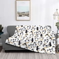 thumbnail image 2 of Fotbe whiter cute penguin Manta de Franela con Estampado, Manta Ultrasuave para Cama, Sofá, Auto, Hipoalergénica y Antibolitas-50"x40", 2 of 6