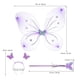 thumbnail image 4 of 1 Juego de alas de disfraz de mariposa para niñas, diadema con antena de mariposa, varita de princesa para fiestas de cumpleaños y disfraces de Halloween, 4 of 7