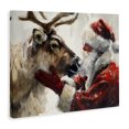thumbnail image 3 of Stupell Industries Traditional Santa & Reindeer Animals Painting Wrapped Canvas Canvas Art Print Wall Art, 48 x 36, 3 of 7