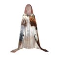 thumbnail image 7 of Honeii Cute Alpaca in Daze Print Poncho Cape, Cloak Coat, Snuggly Hooded Wearable Blanket, Hooded Cape For Teenagers,Halloween Costumes-Large, 7 of 7
