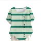 thumbnail image 1 of Vestidos Casuales Para Mujer, Blusas De Mujer De Moda Blusa informal de lino con botones y manga corta estampada para mujer, 1 of 4
