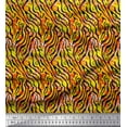 thumbnail image 1 of Soimoi Gold Georgette Viscose Fabric Leopard & Tiger Animal Skin Printed Fabric 1 Yard 44 Inch Wide, 1 of 3