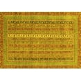 thumbnail image 1 of Ahgly Company Indoor Rectangle Abstract Yellow Modern Area Rugs, 2' x 5', 1 of 4
