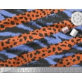 thumbnail image 2 of Soimoi Blue polyester Crepe Fabric Leopard & Wild Animal Skin Printed Craft Fabric by The Yard 42 Inch Wide, 2 of 3