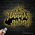 thumbnail image 2 of Handmadetneonsign ThanksGiving Metal Wall Art LED Light - ThanksGiving Metal Light Home Decor, 2 of 5