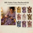 thumbnail image 3 of CHJK Wegodal Fairy Patchwork DIY, Fun Flower Fairies Patchwork Sewing Kit, Patchwork Set with Fabric Winged Elf Doll DIY Project for Beginners, Handmade Decor Gift, Multicolor, 3 of 4