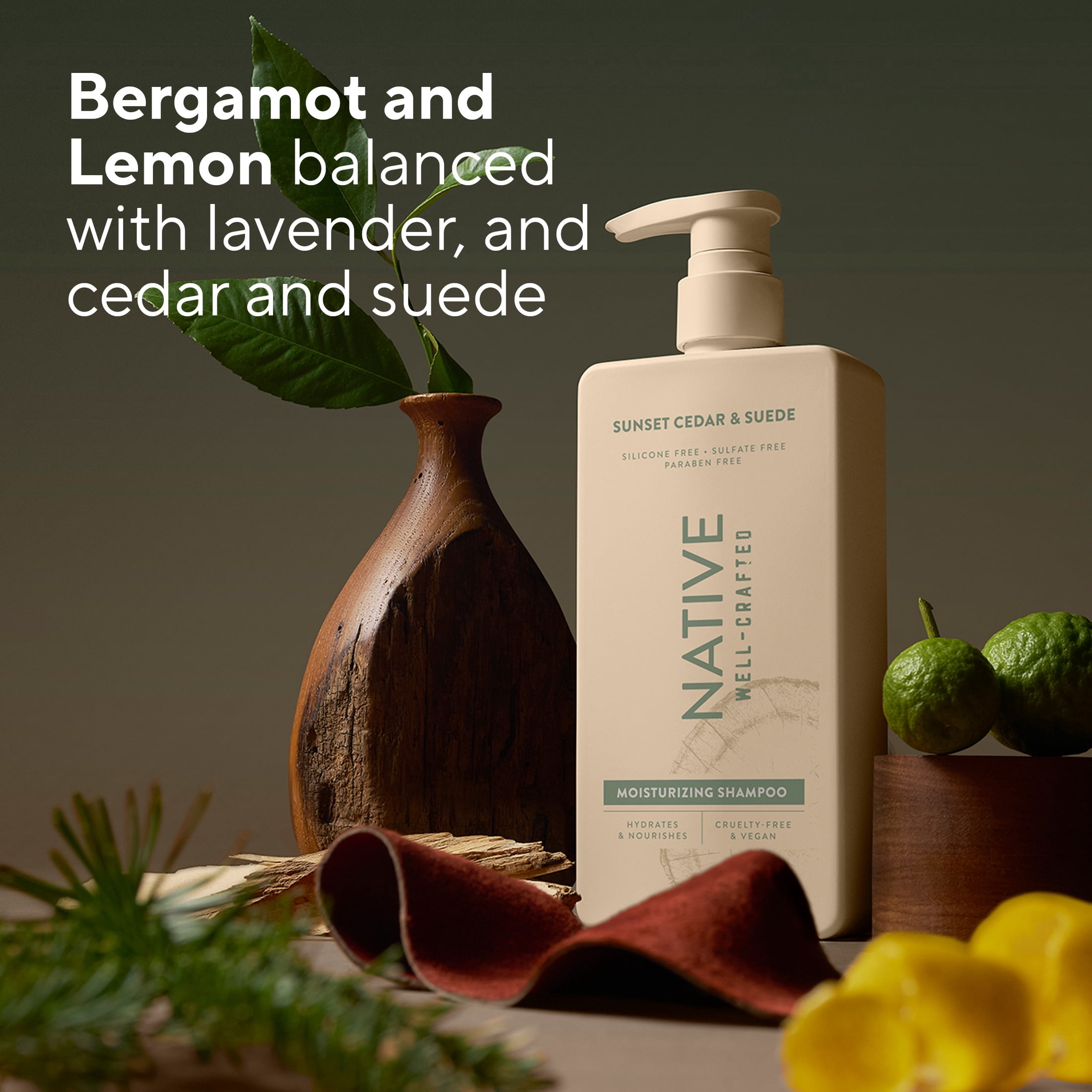 Native Moisturizing Men's Shampoo, Sunset Cedar & Suede, 16.5 fl oz