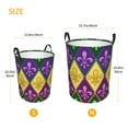 thumbnail image 5 of Fotbe Laundry Hamper With Durable Leather Laundry Basket Mardi Gras4 Thickened Waterproof Round Collapsible Laundry Hamper, Dirty Clothes Laundry Basket, 5 of 8