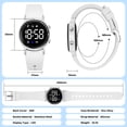 thumbnail image 2 of Kids Watch Waterproof Digital Watch for Boys Girls with Pedometer, Calories, Dual Alarms, Stopwatch, Calendar, Soft Silicone Band Fitness Watch for Kids, 2 of 9