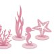 thumbnail image 4 of Centro de mesa de fiesta de sirena Macarena 4 piezas decoración de fieltro Rosado, 4 of 8