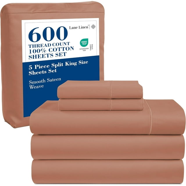 Softest Cotton Sheets Double Sheet Set Pc Set Thread Count Sateen Bedding Deep Pocket Sheets Cooling Sheets Double Size Sheets Breathable Bed Set ()