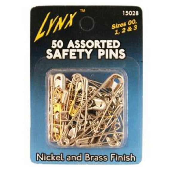 Safety Pins Assorted Sizes 50Ct - 1 count only