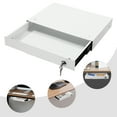 thumbnail image 3 of Home Under Desk Storage Drawer - Office Pull-out Hidden Drawer Hanging Drawers for Desk - Standing Desk Drawer Attachment - Under Desk Mounted Sliding Metal Hanging Drawers Organizer, 3 of 11