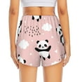 thumbnail image 2 of Lsque Panda Printed Women's Running Shorts with Liner Pockets,Elastic Quick Dry Workout Athletic Gym Yoga Shorts,Womens High Waist Shorts-Small, 2 of 9