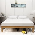 thumbnail image 2 of Brown+White Bed Frame | Easy Assembly, 4 Legs Support for Comfort, 2 of 2