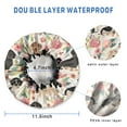 thumbnail image 3 of Shower Caps,Dachshund and Flower Waterproof Shower Cap for Women 4 Pieces,Double Reusable Hair Cover for Shower PEVA Elastic Stretch Hem, 3 of 7