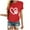 Red, variant on WREESH Womens Fashion T-Shirts Valentine's Day Causal Round Neck Heart Printing Blouse Short Sleeve T-Shirt Summer Tops Pullover Red