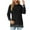 Black, variant on Womens Blouses Long Sleeve High Collar Pullover T-Shirts Tunic Solid Soft Shirts Side Split Holiday Blouse Stylish Dressy Tops Going out Beach Tees Summer Green XL