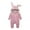 Pink, variant on Baby Girl Easter Outfit Newborn Toddler Girl 3D Bunny Ear Hoodie Romper Zip up My First Easter Baby Boy Outfit